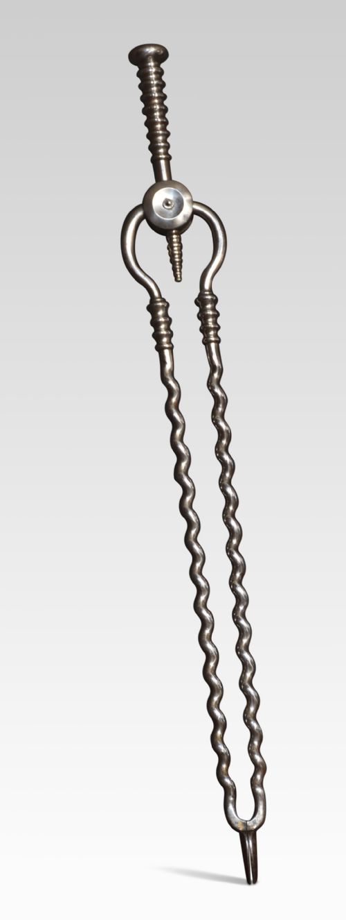 POLISHED STEEL TRIPLE COMPANION FIRE TOOL SET - ADDITIONAL PHOTO 4