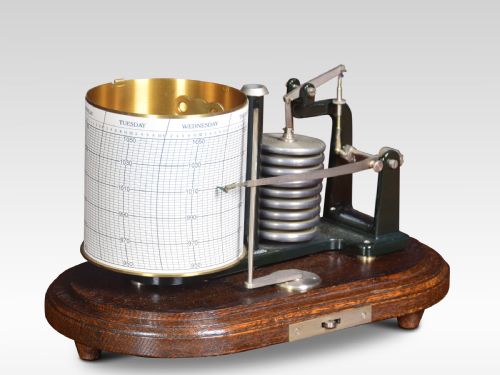 OAK BAROGRAPH BY C P GOERZ - ADDITIONAL PHOTO 3