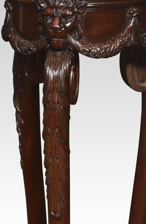 CARVED MAHOGANY PEDESTAL - ADDITIONAL PHOTO 1