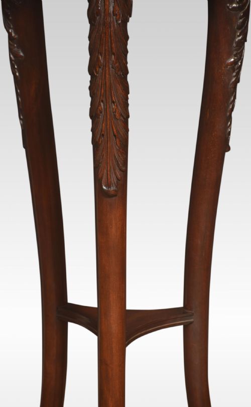 CARVED MAHOGANY PEDESTAL - ADDITIONAL PHOTO 3