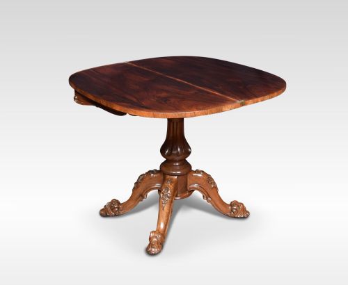 19TH CENTURY ROSEWOOD DEMI LUNE TEA TABLE - ADDITIONAL PHOTO 1