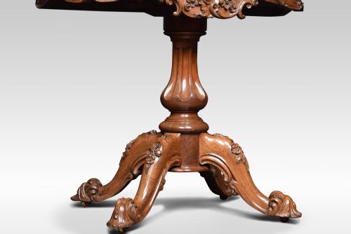 19TH CENTURY ROSEWOOD DEMI LUNE TEA TABLE - ADDITIONAL PHOTO 3
