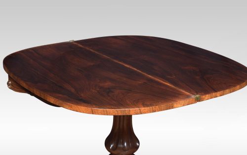 19TH CENTURY ROSEWOOD DEMI LUNE TEA TABLE - ADDITIONAL PHOTO 4