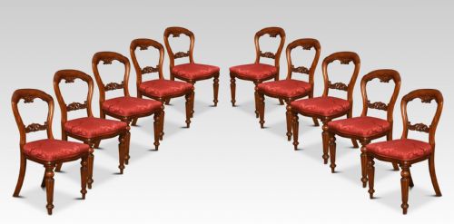 set of ten mahogany dining chairs - CATEGORY: ANTIQUE CHAIRS - DATED 1910