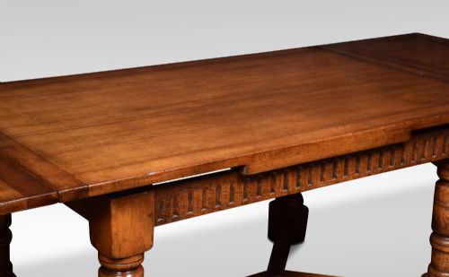 LARGE OAK DRAW LEAF REFECTORY TABLE - ADDITIONAL PHOTO 5