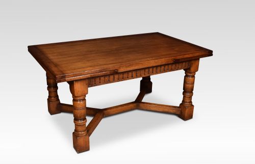 LARGE OAK DRAW LEAF REFECTORY TABLE - ADDITIONAL PHOTO 6