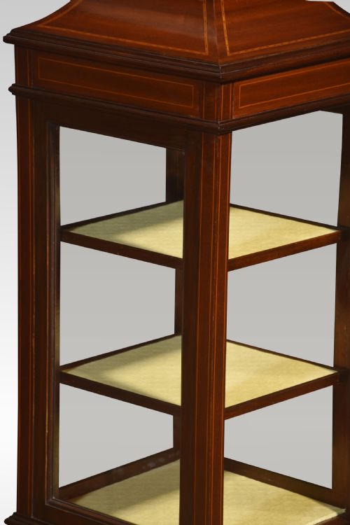 MAHOGANY INLAID DISPLAY CABINET - ADDITIONAL PHOTO 2