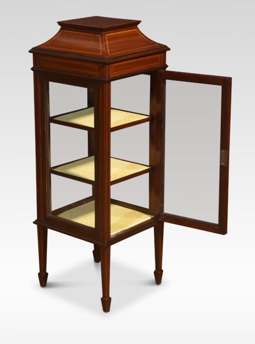 MAHOGANY INLAID DISPLAY CABINET - ADDITIONAL PHOTO 4