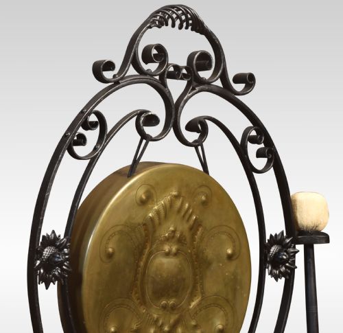 ART NOUVEAU CAST IRON DINNER GONG - ADDITIONAL PHOTO 1