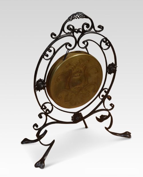 ART NOUVEAU CAST IRON DINNER GONG - ADDITIONAL PHOTO 5
