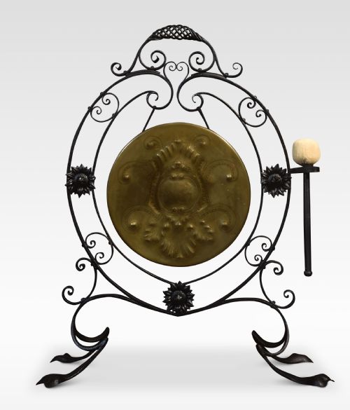 ART NOUVEAU CAST IRON DINNER GONG - ADDITIONAL PHOTO 6