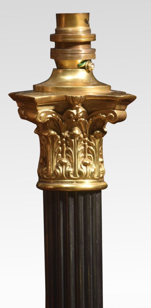 BRASS CORINTHIAN COLUMN TABLE LAMP - ADDITIONAL PHOTO 5