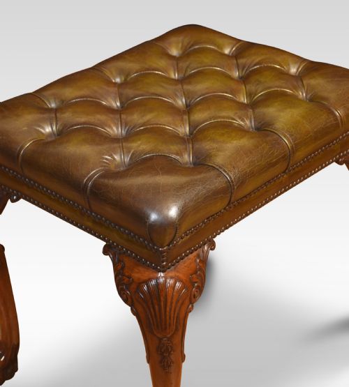 LEATHER UPHOLSTERED STOOL - ADDITIONAL PHOTO 3