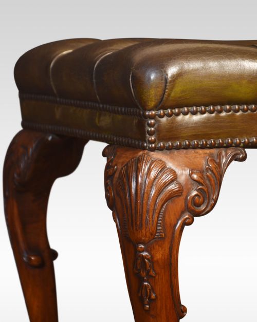 LEATHER UPHOLSTERED STOOL - ADDITIONAL PHOTO 6