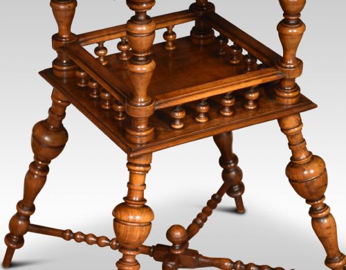 WALNUT TWO TIER OCCASIONAL TABLE - ADDITIONAL PHOTO 1