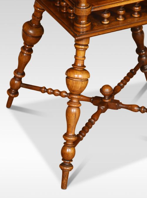 WALNUT TWO TIER OCCASIONAL TABLE - ADDITIONAL PHOTO 2