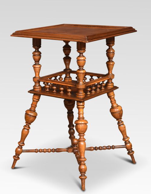 WALNUT TWO TIER OCCASIONAL TABLE - ADDITIONAL PHOTO 6