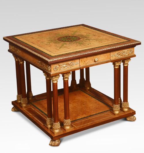 LOUIS XVI STYLE BRASS INLAID COFFEE TABLE - ADDITIONAL PHOTO 1