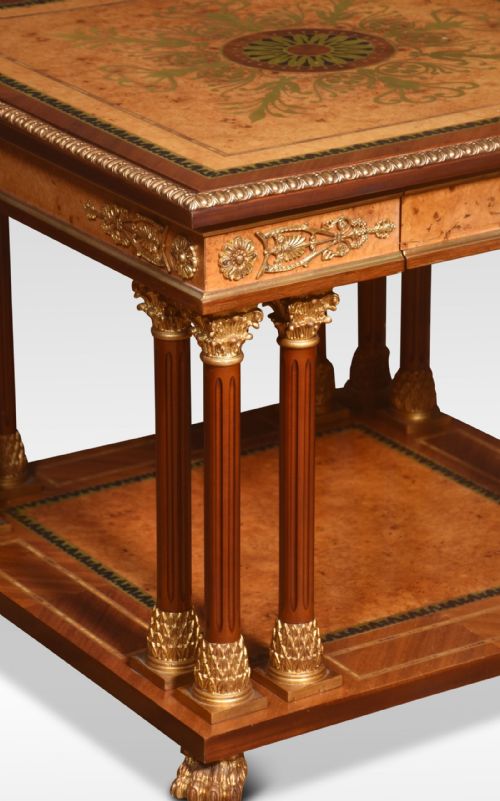 LOUIS XVI STYLE BRASS INLAID COFFEE TABLE - ADDITIONAL PHOTO 3