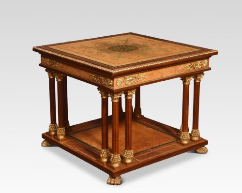 LOUIS XVI STYLE BRASS INLAID COFFEE TABLE - ADDITIONAL PHOTO 6
