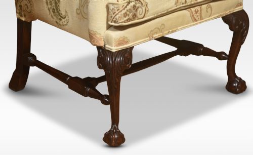 GEORGE II STYLE WING BACK ARMCHAIR - ADDITIONAL PHOTO 2