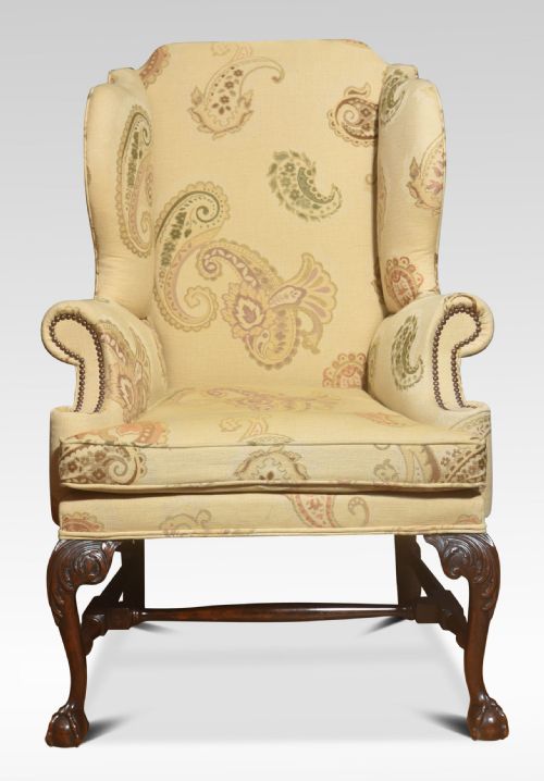 GEORGE II STYLE WING BACK ARMCHAIR - ADDITIONAL PHOTO 3