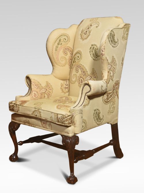 GEORGE II STYLE WING BACK ARMCHAIR - ADDITIONAL PHOTO 4