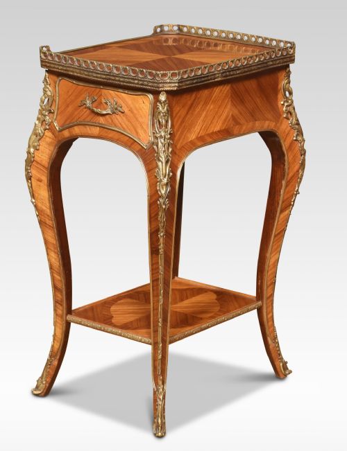 PAIR OF WALNUT AND BRASS NIGHT STANDS - ADDITIONAL PHOTO 2