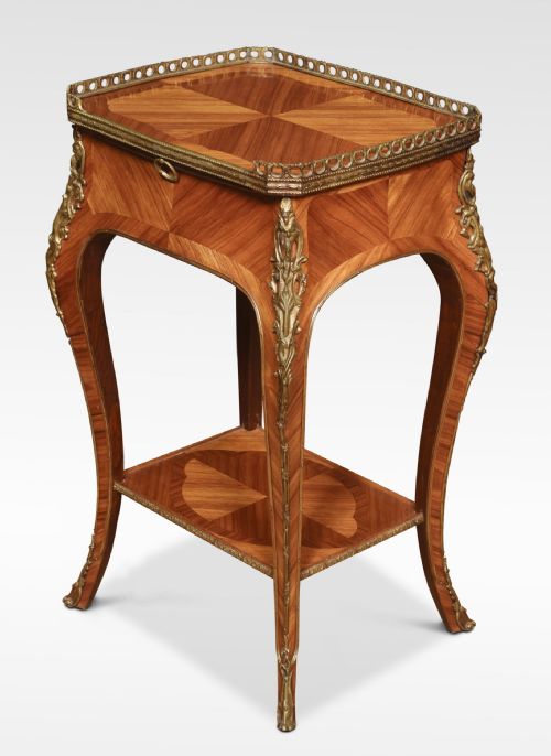 PAIR OF WALNUT AND BRASS NIGHT STANDS - ADDITIONAL PHOTO 7
