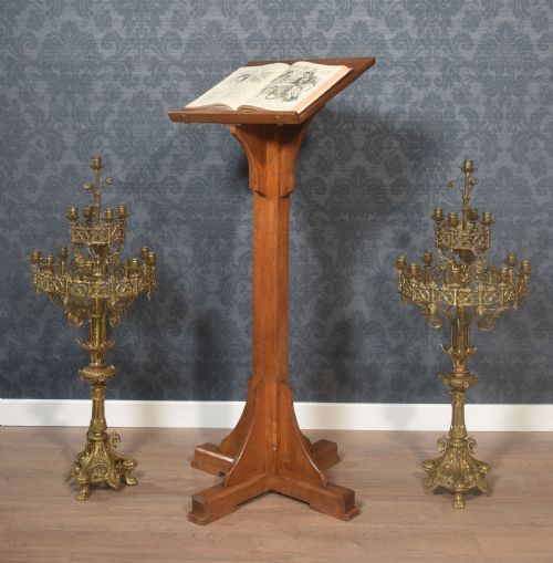 GOTHIC REVIVAL OAK LECTERN - ADDITIONAL PHOTO 2