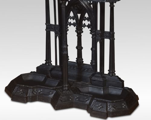 GOTHIC REVIVAL CAST IRON HALL STAND - ADDITIONAL PHOTO 3