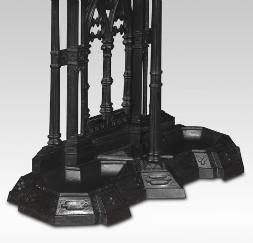 GOTHIC REVIVAL CAST IRON HALL STAND - ADDITIONAL PHOTO 4