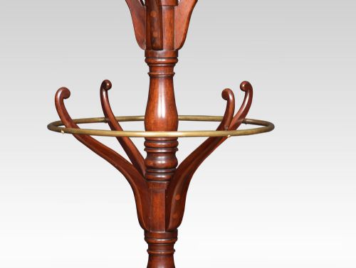 19TH CENTURY MAHOGANY COAT AND UMBRELLA STAND - ADDITIONAL PHOTO 4