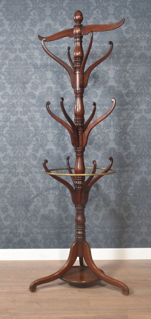 19TH CENTURY MAHOGANY COAT AND UMBRELLA STAND - ADDITIONAL PHOTO 5