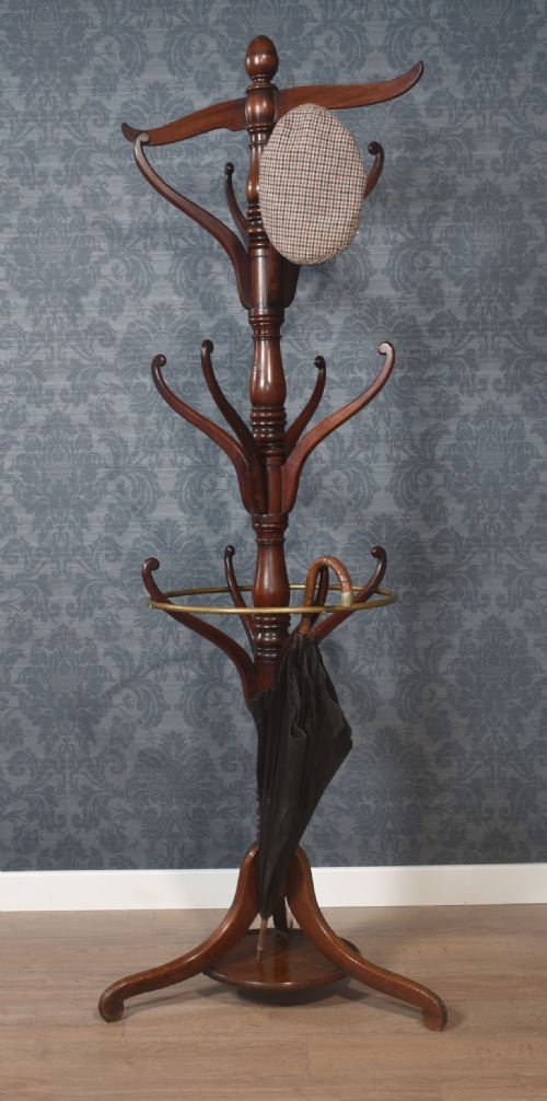 19TH CENTURY MAHOGANY COAT AND UMBRELLA STAND - ADDITIONAL PHOTO 8