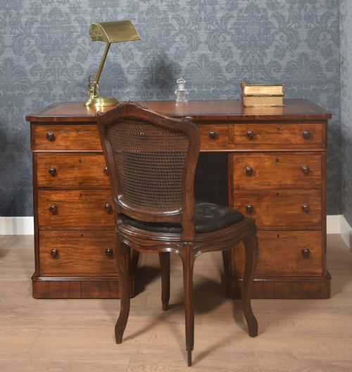 ROSEWOOD PEDESTAL DESK - ADDITIONAL PHOTO 1
