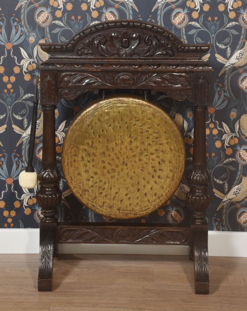 late 19th century oak dinner gong - CATEGORY: ANTIQUE MISCELLANEOUS - DATED 19TH CENTURY