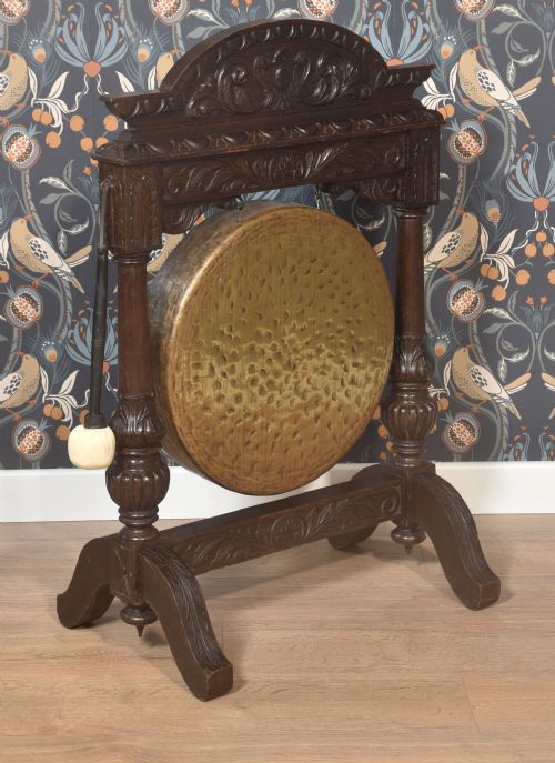LATE 19TH CENTURY OAK DINNER GONG - ADDITIONAL PHOTO 1