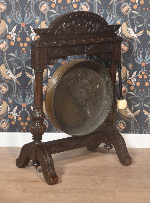 LATE 19TH CENTURY OAK DINNER GONG - ADDITIONAL PHOTO 5
