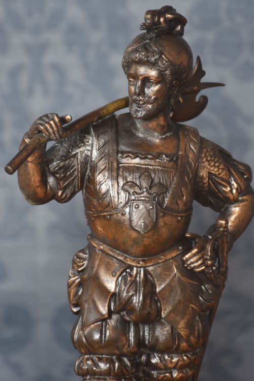 PAIR OF SPELTER WARRIORS - ADDITIONAL PHOTO 2