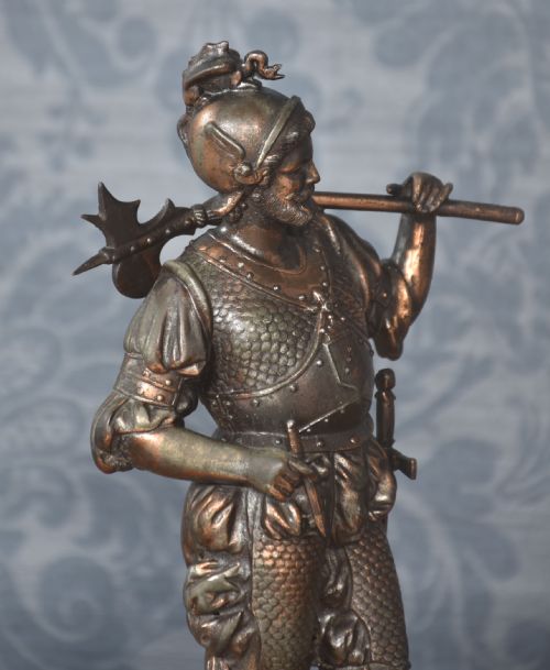 PAIR OF SPELTER WARRIORS - ADDITIONAL PHOTO 3