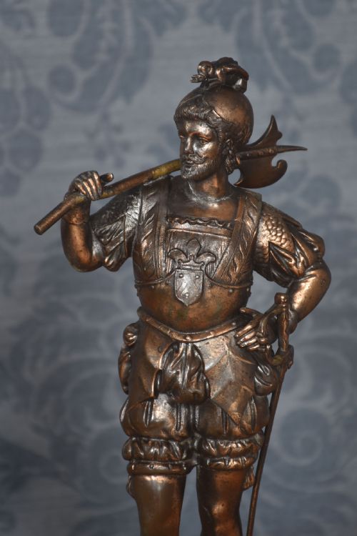 PAIR OF SPELTER WARRIORS - ADDITIONAL PHOTO 4