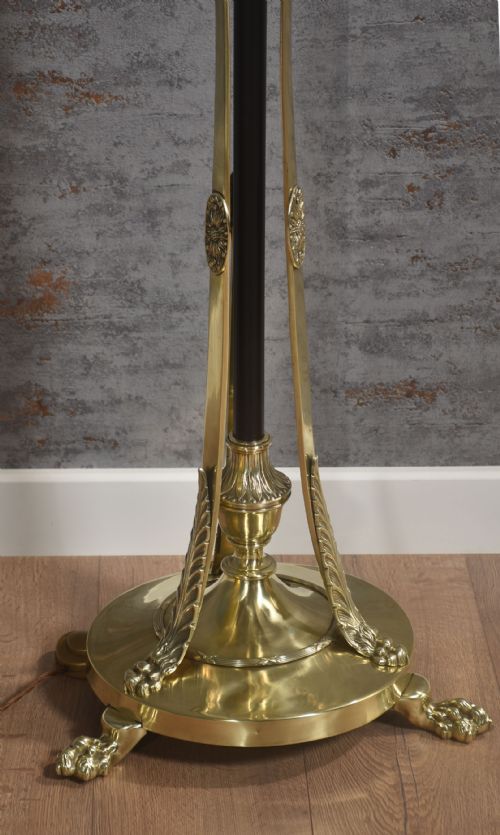 ART NOUVEAU BRASS STANDARD LAMP - ADDITIONAL PHOTO 3
