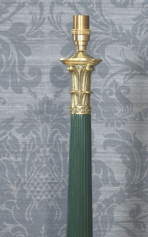 BRASS CORINTHIAN COLUMN TABLE LAMP - ADDITIONAL PHOTO 2
