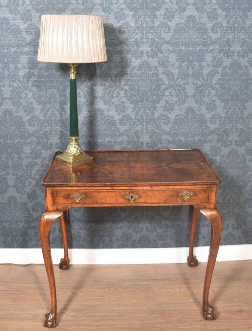 FIGURED WALNUT SILVER TABLE - ADDITIONAL PHOTO 1