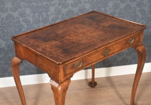 FIGURED WALNUT SILVER TABLE - ADDITIONAL PHOTO 2