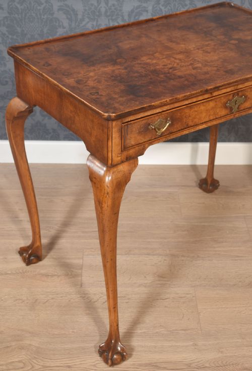 FIGURED WALNUT SILVER TABLE - ADDITIONAL PHOTO 3