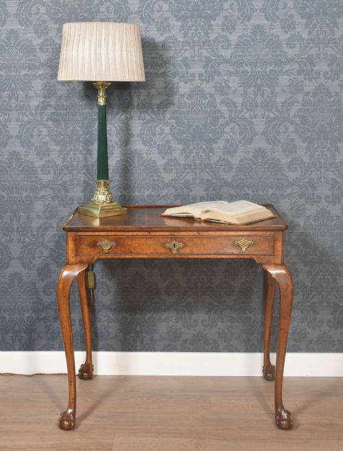 FIGURED WALNUT SILVER TABLE - ADDITIONAL PHOTO 4