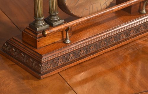 OAK AND BRASS TABLE GONG - ADDITIONAL PHOTO 3