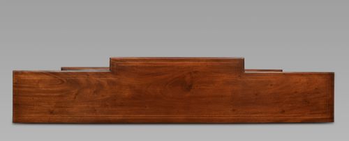 MAHOGANY INLAID BREAKFRONT OPEN BOOKCASE - ADDITIONAL PHOTO 5